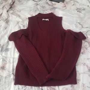 Burgundy mock neck sweater